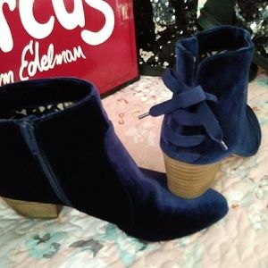 Restricted Blue Suede Booties Size 7